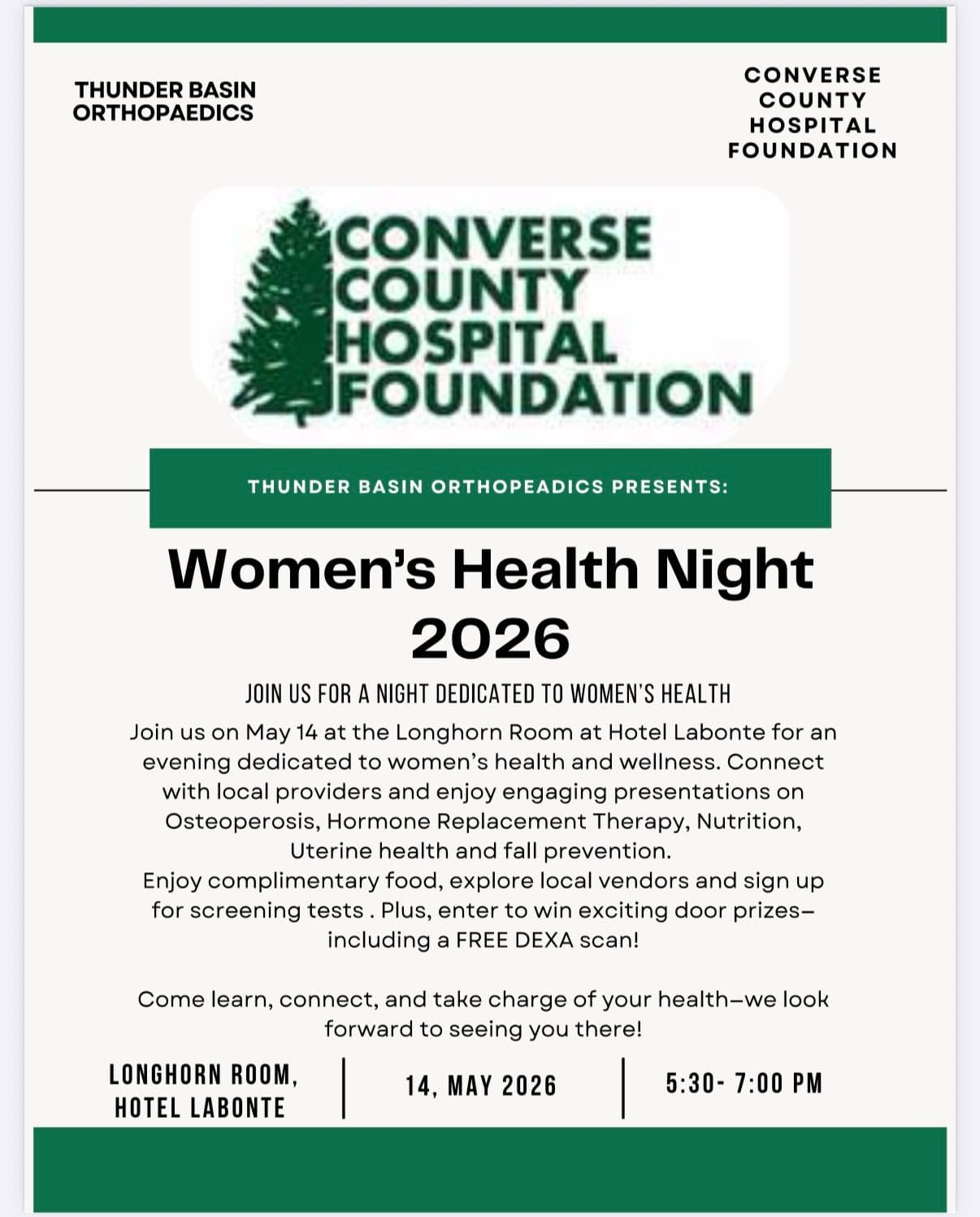 Women's Health Night 2026